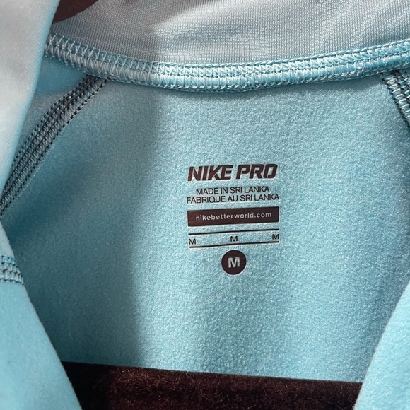 Nike Pro Light Blue Athletic Top - Picture 3 of 8